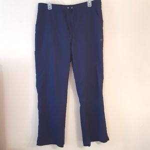 PURPLE LABEL HEALING HANDS Womens Stretch Cargo Scrub Pant in Navy - Size L.